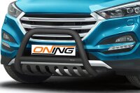 Frontbügel mit Unterfahrschutz für Hyundai Tucson 2015-2018 SCHWARZ 70mm Gutachten