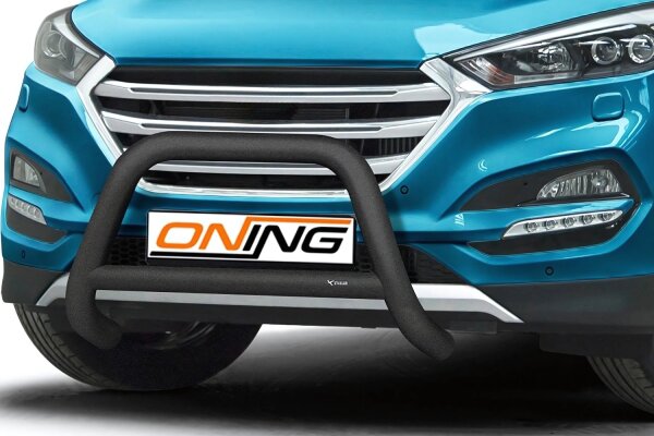 Frontbügel mit Querstreben für Hyundai Tucson 2015-2018 SCHWARZ 70mm Gutachten