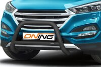 Frontbügel mit Querstreben für Hyundai Tucson 2015-2018 SCHWARZ 70mm Gutachten
