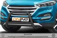 Frontbügel mit Querstreben für Hyundai Tucson 2015-2018 SCHWARZ 70mm Gutachten