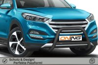 Frontbügel mit Querstreben für Hyundai Tucson 2015-2018 SCHWARZ 70mm Gutachten