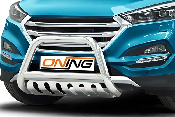 Frontbügel mit Unterfahrschutz für Hyundai Tucson 2015-2018 70mm Edelstahl Gutachten