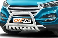Frontbügel mit Unterfahrschutz für Hyundai Tucson 2015-2018 70mm Edelstahl Gutachten