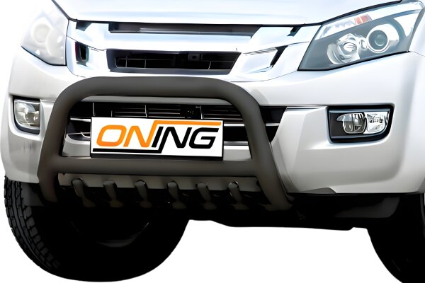 Frontbügel mit Unterbodenschutz für Isuzu D-Max II 2012-2016 SCHWARZ 70mm Gutachten