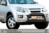 Frontbügel mit Unterbodenschutz für Isuzu D-Max II 2012-2016 SCHWARZ 70mm Gutachten