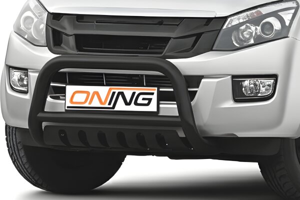 Frontbügel mit Unterfahrschutz für Isuzu D-Max II 2012-2016 SCHWARZ 70mm Gutachten