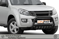 Frontbügel mit Unterfahrschutz für Isuzu D-Max II 2012-2016 SCHWARZ 70mm Gutachten