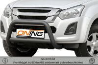 Frontbügel mit Querstreben für Isuzu D-Max II 2012-2016 SCHWARZ 70mm Edelstahl Gutachten
