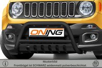 Frontbügel mit Unterfahrschutz für Jeep Renegade 2014-2018 SCHWARZ 60mm Gutachten