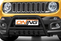Frontbügel mit Unterfahrschutz für Jeep Renegade 2014-2018 SCHWARZ 60mm Gutachten