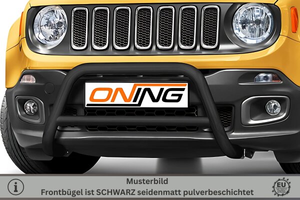 Frontbügel für Jeep Renegade 2014-2018 SCHWARZ 60mm Gutachten