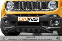 Frontbügel Unterfahrschutz für Jeep Renegade 2014-2018 SCHWARZ 60mm breit Gutachten