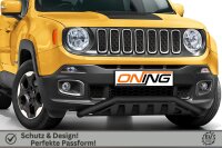 Frontbügel Unterfahrschutz für Jeep Renegade 2014-2018 SCHWARZ 60mm breit Gutachten