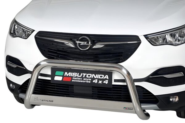 Frontbügel Edelstahl für Opel Grandland X 63mm mit Gutachten Frontschutzbügel