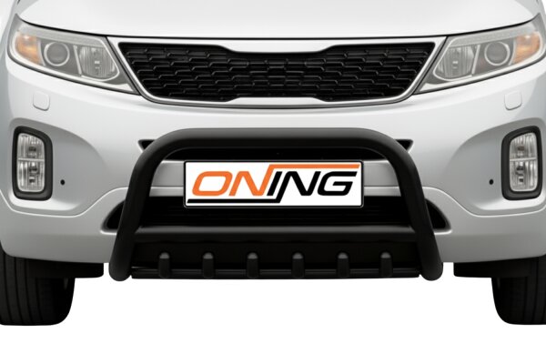 Frontbügel mit Unterbodenschutz für KIA Sorento II 2012-2014 SCHWARZ 70mm Gutachten