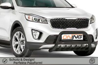 Frontbügel mit Unterbodenschutz für KIA Sorento III 2.0 CRDI 2015-2018 SCHWARZ 70mm