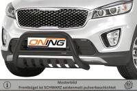 Frontbügel mit Unterfahrschutz für KIA Sorento III 2.0 CRDI 2015-2018 SCHWARZ 70mm