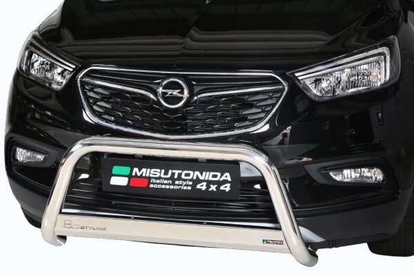 Frontbügel Edelstahl für Opel Mokka X Bj.16-20 Ø63mm mit Gutachten Frontschutzbügel
