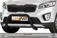 Frontbügel für KIA Sorento III 2.0 CRDI 2015-2018 SCHWARZ 70mm Frontschutzbügel Gutachten