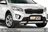 Frontbügel für KIA Sorento III 2.0 CRDI 2015-2018 SCHWARZ 70mm Frontschutzbügel Gutachten