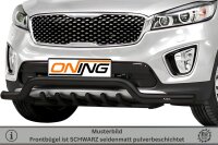 Frontbügel mit Unterbodenschutz für KIA Sorento III 2015-2018 SCHWARZ 70mm breit Gutachten
