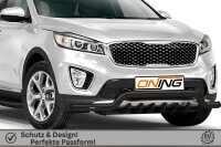 Frontbügel mit Unterbodenschutz für KIA Sorento III 2015-2018 SCHWARZ 70mm breit Gutachten