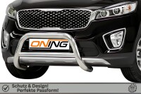 Frontbügel mit Querstreben für KIA Sorento III 2.0 CRDI 2015-2018 70mm Edelstahl Gutachten