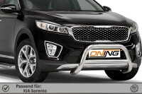 Frontbügel mit Querstreben für KIA Sorento III 2.0 CRDI 2015-2018 70mm Edelstahl Gutachten