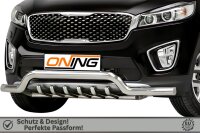 Frontbügel mit Unterbodenschutz für KIA Sorento III 2015-2018 70mm breit Gutachten