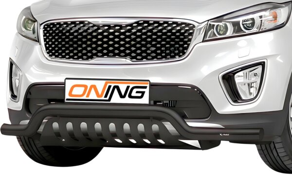Frontbügel mit Unterfahrschutz für KIA Sorento III 2015-2018 SCHWARZ 70mm breit Gutachten