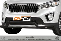 Frontbügel für KIA Sorento III 2015-2018 SCHWARZ 70mm breit Frontschutzbügel Gutachten