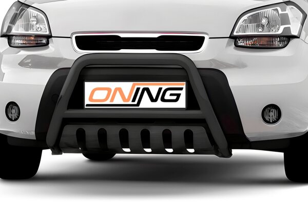 Frontbügel mit Unterfahrschutz für KIA Soul 2009-2014 SCHWARZ 60mm Edelstahl Gutachten
