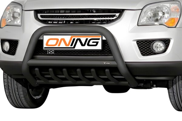Frontbügel mit Unterbodenschutz für KIA Sportage 2006-2009 SCHWARZ 70mm Gutachten