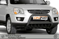 Frontbügel mit Unterbodenschutz für KIA Sportage 2006-2009 SCHWARZ 70mm Gutachten