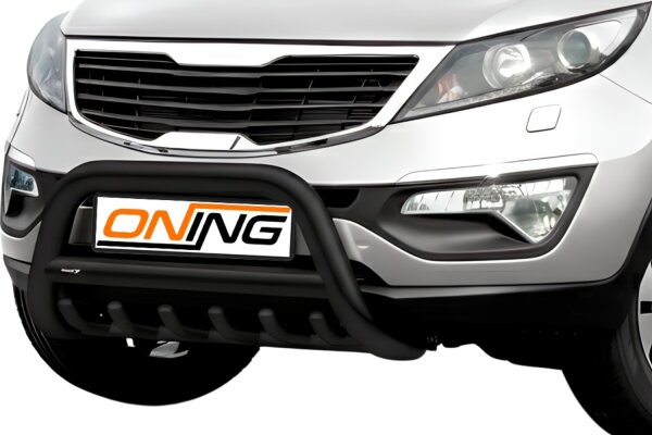 Frontbügel mit Unterbodenschutz für KIA Sportage 2011-2015 SCHWARZ 70mm Gutachten