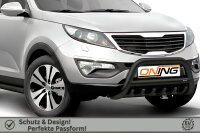 Frontbügel mit Unterbodenschutz für KIA Sportage 2011-2015 SCHWARZ 70mm Gutachten