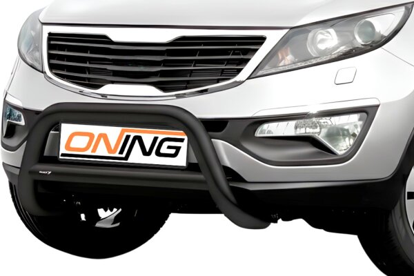 Frontbügel mit Querstreben für KIA Sportage 2011-2015 SCHWARZ 70mm Edelstahl Gutachten