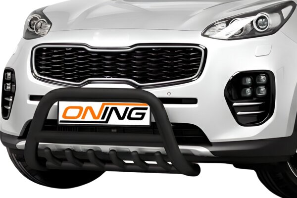 Frontbügel mit Unterbodenschutz für KIA Sportage 2015-2018 SCHWARZ 70mm Gutachten