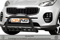 Frontbügel mit Unterbodenschutz für KIA Sportage 2015-2018 SCHWARZ 70mm Gutachten