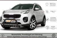 Frontbügel mit Unterbodenschutz für KIA Sportage 2015-2018 SCHWARZ 70mm Gutachten