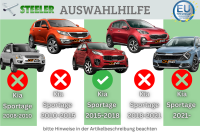Frontbügel mit Unterbodenschutz für KIA Sportage 2015-2018 SCHWARZ 70mm Gutachten