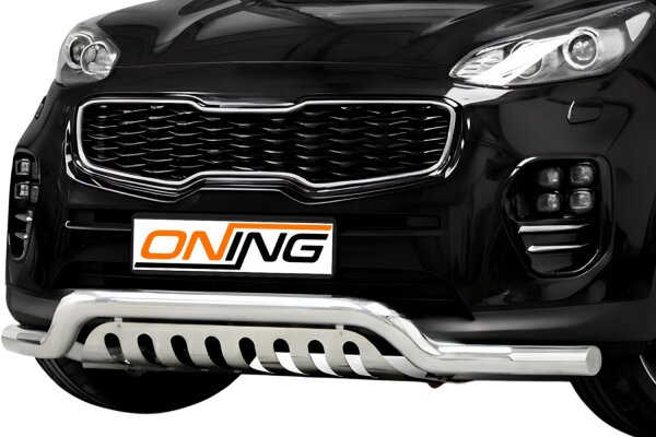 Frontbügel mit Unterfahrschutz für KIA Sportage 2015-2021 70mm breit Edelstahl Gutachten