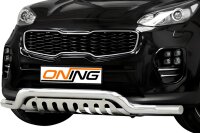 Frontbügel mit Unterfahrschutz für KIA Sportage 2015-2021 70mm breit Edelstahl Gutachten