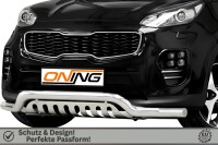 Frontbügel mit Unterfahrschutz für KIA Sportage 2015-2021 70mm breit Edelstahl Gutachten