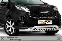 Frontbügel mit Unterfahrschutz für KIA Sportage 2015-2021 70mm breit Edelstahl Gutachten