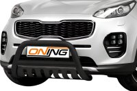 Frontbügel mit Unterfahrschutz für KIA Sportage 2015-2018 SCHWARZ 70mm Edelstahl Gutachten