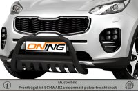 Frontbügel mit Unterfahrschutz für KIA Sportage 2015-2018 SCHWARZ 70mm Edelstahl Gutachten