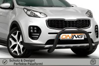 Frontbügel für KIA Sportage 2015-2018 SCHWARZ 70mm Frontschutzbügel Bullbal Gutachten