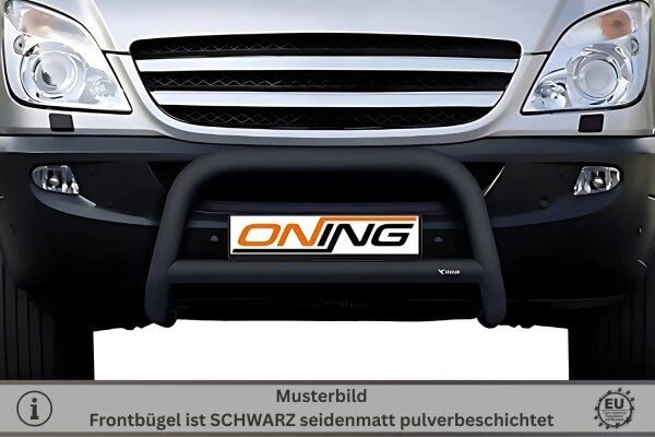 Frontbügel Querstreben für Mercedes Sprinter W906 2006-2018 SCHWARZ Ø70mm Gutachten