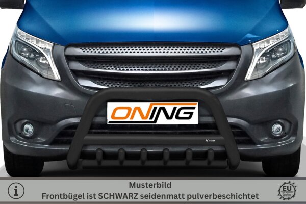 Frontbügel mit Unterbodenschutz für Mercedes Vito W447 2014-2020 SCHWARZ 70mm